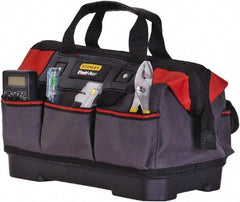 Stanley - Gray Polyester Tool Bag - 14" Wide x 9" Deep x 6.42" High - Apex Tool & Supply