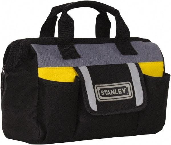 Stanley - Black & Yellow Polyester Tool Bag - 12" Wide x 5" Deep x 10" High - Apex Tool & Supply