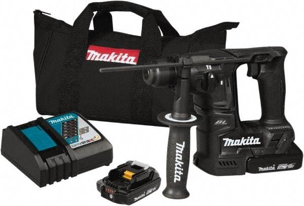 Makita - 18 Volt 11/16" SDS Plus Chuck Cordless Rotary Hammer - 0 to 4,800 BPM, 0 to 680 RPM, Reversible - Apex Tool & Supply
