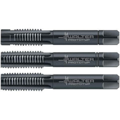 Walter-Prototyp - M8x1.25 Metric, 3 Flute, Modified Bottoming & Plug, Oxide Finish, Cobalt Tap Set - Right Hand Cut, 63mm OAL, 3/4" Thread Length, 6HX Class of Fit, Series 30063 - Apex Tool & Supply