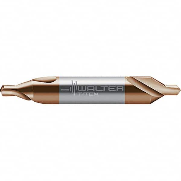 Walter-Titex - Metric Plain Cut 60° Incl Angle Solid Carbide Combo Drill & Countersink - Apex Tool & Supply