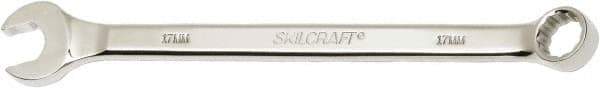 Ability One - 17mm 12 Point Combination Wrench - 15° Offset Angle, Steel, Chrome Finish - Apex Tool & Supply