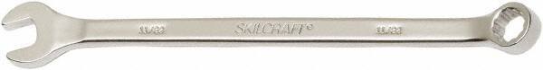 Ability One - 11/32" 12 Point Combination Wrench - 15° Offset Angle, Steel, Chrome Finish - Apex Tool & Supply