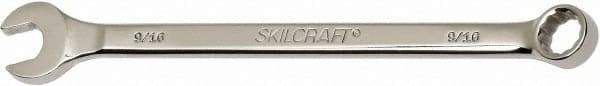 Ability One - 9/16" 12 Point Combination Wrench - 15° Offset Angle, Steel, Chrome Finish - Apex Tool & Supply