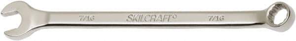 Ability One - 7/16" 12 Point Combination Wrench - 15° Offset Angle, Steel, Chrome Finish - Apex Tool & Supply