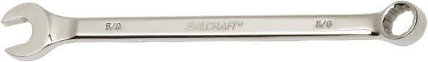 Ability One - 5/8" 12 Point Combination Wrench - 15° Offset Angle, Steel, Chrome Finish - Apex Tool & Supply