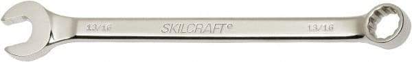 Ability One - 13/16" 12 Point Combination Wrench - 15° Offset Angle, Steel, Chrome Finish - Apex Tool & Supply