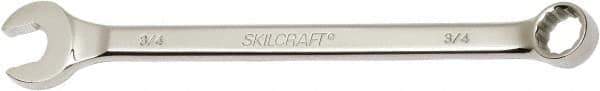 Ability One - 3/4" 12 Point Combination Wrench - 15° Offset Angle, Steel, Chrome Finish - Apex Tool & Supply