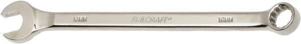 Ability One - 16mm 12 Point Combination Wrench - 15° Offset Angle, Steel, Chrome Finish - Apex Tool & Supply