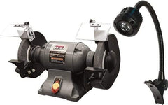 Jet - 10" Wheel Diam x 1" Wheel Width, 1-1/2 hp Grinder - 1" Arbor Hole Diam, 1 Phase, 1,720 Max RPM, 115 Volts - Apex Tool & Supply