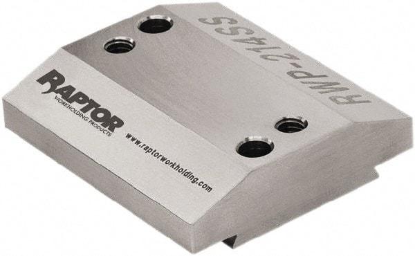 Raptor Workholding - 1-1/2" Jaw Width, 1/2" High x 2-1/2" Long x 2.2" Wide Riser - For Use with 4 & 5 Axis Workholding Systems - Apex Tool & Supply