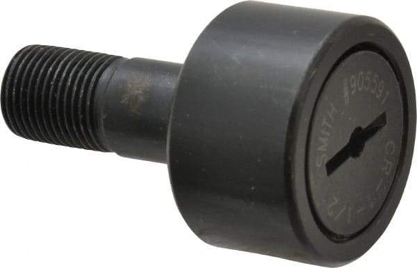 Accurate Bushing - 1-1/2" Roller Diam x 7/8" Width, 5/8" Stud Diam x 1-1/2" Length, Stud Cam Follower - Steel, 3/4" Thread Length, 5/8-18 Thread, 2-3/8" OAL, 5,560 Lb Dynamic Cap, 5,730 Lb Static Cap - Apex Tool & Supply
