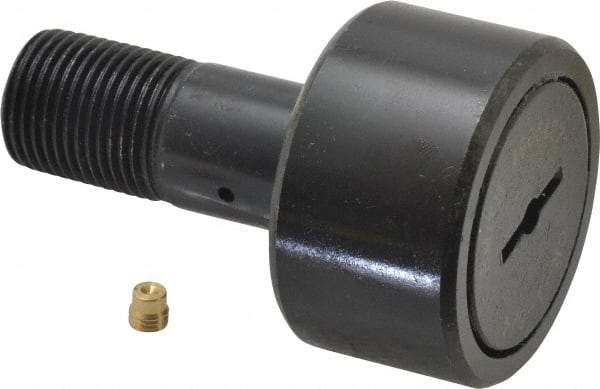 Accurate Bushing - 1-3/4" Roller Diam x 1" Width, 3/4" Stud Diam x 1-3/4" Length, Stud Cam Follower - Steel, 7/8" Thread Length, 3/4-16 Thread, 2-3/4" OAL, 7,870 Lb Dynamic Cap, 7,950 Lb Static Cap - Apex Tool & Supply