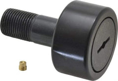 Accurate Bushing - 1-7/8" Roller Diam x 1" Width, 3/4" Stud Diam x 1-3/4" Length, Stud Cam Follower - Steel, 7/8" Thread Length, 3/4-16 Thread, 2-3/4" OAL, 7,870 Lb Dynamic Cap, 7,950 Lb Static Cap - Apex Tool & Supply