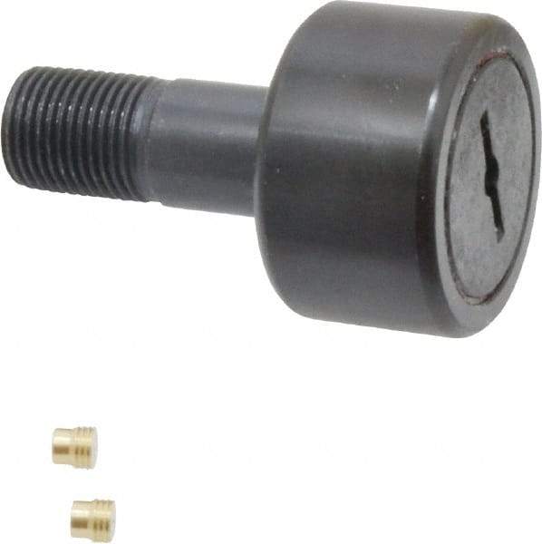 Accurate Bushing - 1-1/2" Roller Diam x 7/8" Width, 5/8" Stud Diam x 1-1/2" Length, Stud Cam Follower - Steel, 3/4" Thread Length, 5/8-18 Thread, 2-3/8" OAL, 5,560 Lb Dynamic Cap, 5,730 Lb Static Cap - Apex Tool & Supply