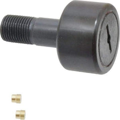 Accurate Bushing - 1-1/2" Roller Diam x 7/8" Width, 5/8" Stud Diam x 1-1/2" Length, Stud Cam Follower - Steel, 3/4" Thread Length, 5/8-18 Thread, 2-3/8" OAL, 5,560 Lb Dynamic Cap, 5,730 Lb Static Cap - Apex Tool & Supply
