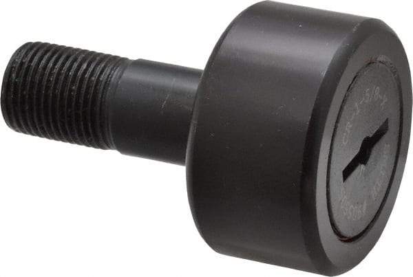 Accurate Bushing - 1-5/8" Roller Diam x 7/8" Width, 5/8" Stud Diam x 1-1/2" Length, Stud Cam Follower - Steel, 3/4" Thread Length, 5/8-18 Thread, 2-3/8" OAL, 5,560 Lb Dynamic Cap, 5,730 Lb Static Cap - Apex Tool & Supply