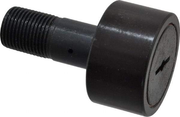 Accurate Bushing - 1-3/4" Roller Diam x 1" Width, 3/4" Stud Diam x 1-3/4" Length, Stud Cam Follower - Steel, 7/8" Thread Length, 3/4-16 Thread, 2-3/4" OAL, 7,870 Lb Dynamic Cap, 7,950 Lb Static Cap - Apex Tool & Supply