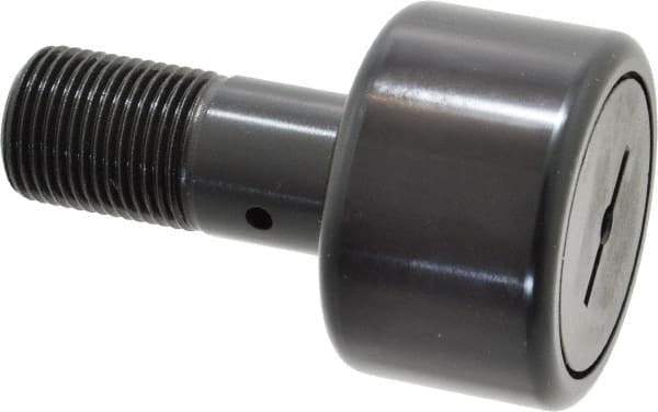 Accurate Bushing - 2" Roller Diam x 1-1/4" Width, 7/8" Stud Diam x 2" Length, Stud Cam Follower - Steel, 1" Thread Length, 7/8-14 Thread, 3-1/4" OAL, 10,370 Lb Dynamic Cap, 10,700 Lb Static Cap - Apex Tool & Supply