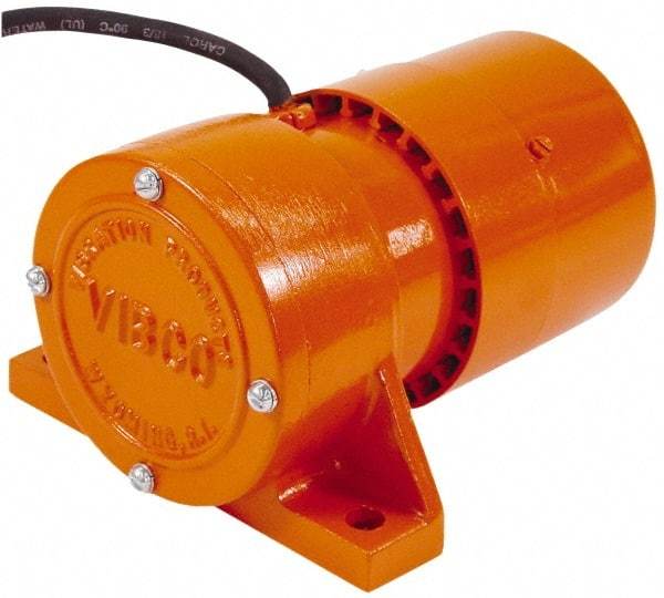 Vibco - 1 Phase, 1.4 Amp, 115 Volt, 7-1/2" Long, Electric Vibrators - 0 to 40 Lbs. Force, 45 Decibels - Apex Tool & Supply