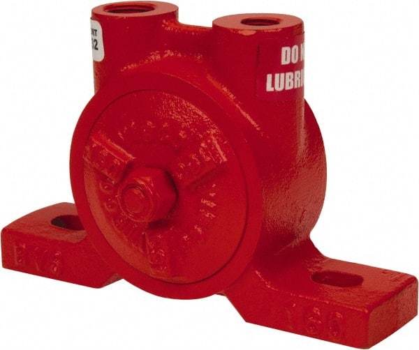 Vibco - 160 Lb. Force, 8 Cubic Feet per Minute, 11,000 RPM, 70 Decibel, Pneumatic Vibrator - 5-3/16" Long x 2-3/4" Wide x 3-7/16" High, 1/4 Port Inlet, 3/8 Port Outlet - Apex Tool & Supply
