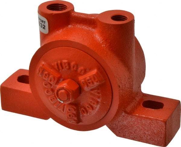 Vibco - 270 Lb. Force, 8-1/2 Cubic Feet per Minute, 7,200 RPM, 71 Decibel, Pneumatic Vibrator - 5-3/16" Long x 3-1/16" Wide x 3-7/16" High, 1/4 Port Inlet, 3/8 Port Outlet - Apex Tool & Supply