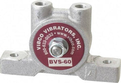 Vibco - 20 Lb. Force, 4 Cubic Feet per Minute, 12,000 RPM, 66 Decibel, Pneumatic Vibrator - 3-7/8" Long x 1-3/16" Wide x 2-3/8" High, 1/8 Port Inlet, 1/8 Port Outlet - Apex Tool & Supply