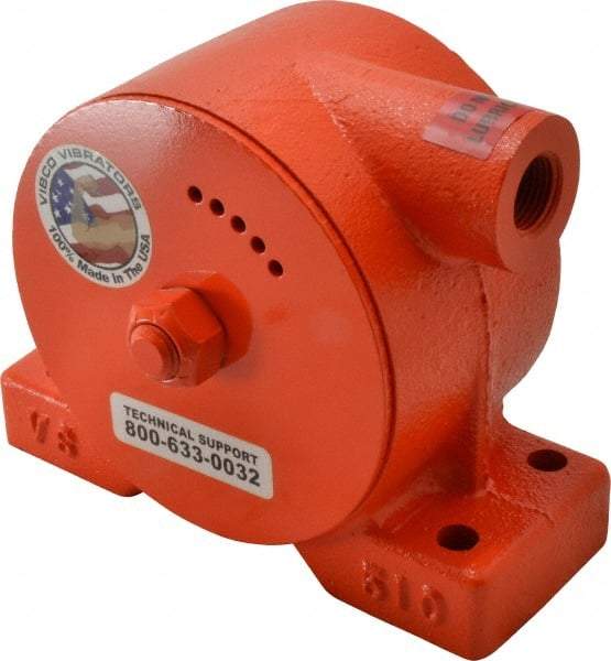Vibco - 900 Lb. Force, 21 Cubic Feet per Minute, 4,500 RPM, 77 Decibel, Pneumatic Vibrator - 6-3/4" Long x 2-5/8" Wide x 5-3/8" High, 1/2 Port Inlet - Apex Tool & Supply