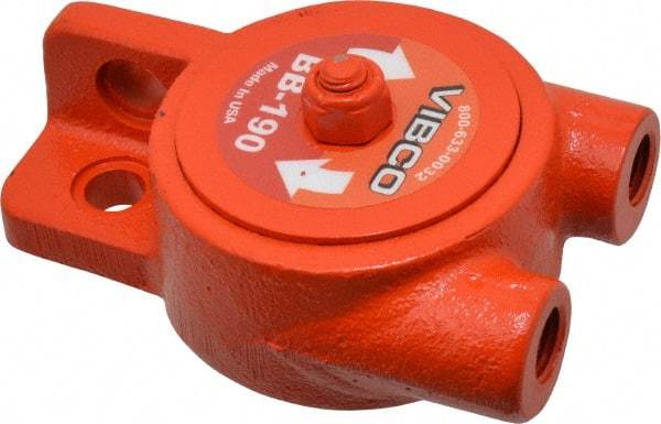 Vibco - ,250 Lb. Force, 11 Cubic Feet per Minute, 15,500 RPM, 77 Decibel, Pneumatic Vibrator - 4-1/8" Long x 2" Wide x 2-9/16" High, 1/4 Port Inlet, 1/4 Port Outlet - Apex Tool & Supply