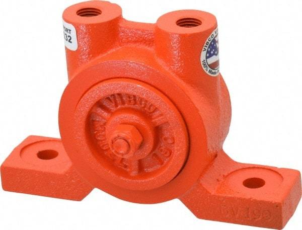 Vibco - 260 Lb. Force, 11 Cubic Feet per Minute, 16,000 RPM, 77 Decibel, Pneumatic Vibrator - 5-3/8" Long x 2-1/4" Wide x 3-9/16" High, 1/4 Port Inlet, 1/4 Port Outlet - Apex Tool & Supply