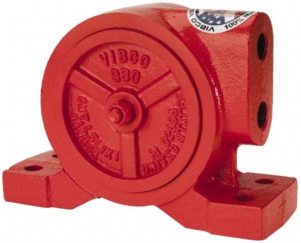 Vibco - 600 Lb. Force, 20 Cubic Feet per Minute, 6,500 RPM, 78 Decibel, Pneumatic Vibrator - 6-5/8" Long x 2-1/8" Wide x 4-7/8" High, 3/8 Port Inlet, 3/8 Port Outlet - Apex Tool & Supply