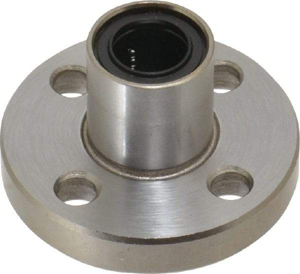 Value Collection - 3/8" ID, Round Flanged Single Linear Bearing - 5/8" OD - Apex Tool & Supply