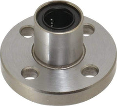 Value Collection - 3/8" ID, Round Flanged Single Linear Bearing - 5/8" OD - Apex Tool & Supply
