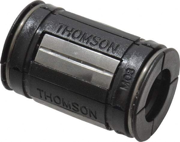 Thomson Industries - 8mm ID, 310 Lb Dynamic Load Capacity, Closed Linear Bearing - 16mm OD - Apex Tool & Supply