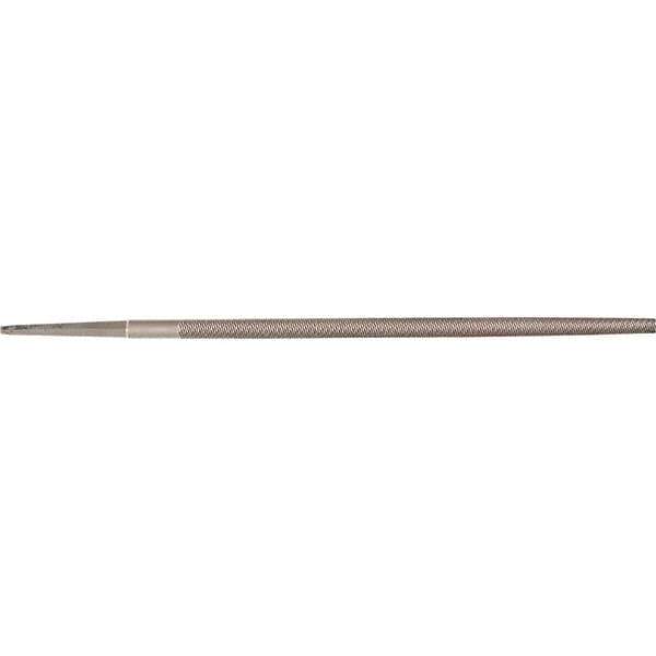 Stanley - 10" Long, Bastard Cut, Round American-Pattern File - Single Cut, 0.38" Overall Thickness - Apex Tool & Supply