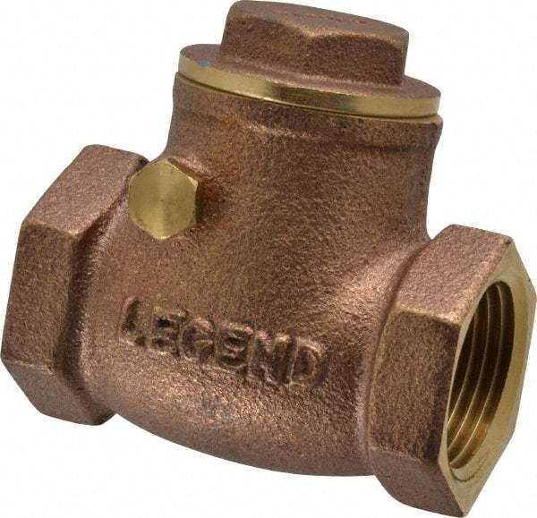 Legend Valve - 3/4" Brass Check Valve - Inline, FNPT x FNPT, 200 WOG - Apex Tool & Supply