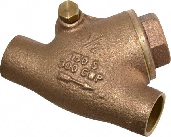 Legend Valve - 1/2" Bronze Check Valve - Y-Pattern, Soldered x Soldered, 300 WOG - Apex Tool & Supply