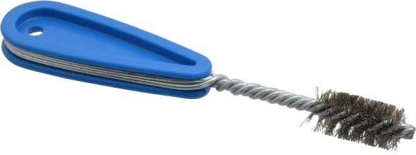 Schaefer Brush - 11/16 Inch Actual Brush Diameter, Stainless Steel, Refrigeration, Hand Fitting and Cleaning Brush - 5/8 Refrigeration Outside Diameter, Solid Plastic Hand Fitting Handle with Hole - Apex Tool & Supply
