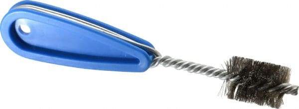 Schaefer Brush - 15/16 Inch Actual Brush Diameter, Stainless Steel, Refrigeration, Hand Fitting and Cleaning Brush - 7/8 Refrigeration Outside Diameter, Solid Plastic Hand Fitting Handle with Hole - Apex Tool & Supply