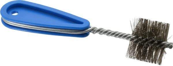 Schaefer Brush - 1-7/16 Inch Actual Brush Diameter, Stainless Steel, Refrigeration, Hand Fitting and Cleaning Brush - 1-3/8 Refrigeration Outside Diameter, Solid Plastic Hand Fitting Handle with Hole - Apex Tool & Supply