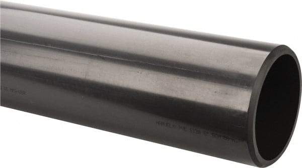 Made in USA - 6" Pipe, 60" Long PVC Unthreaded Plastic Pipe Nipple - 280 Max psi, 5.709" ID x 6-5/8" OD, Schedule 80, Gray - Apex Tool & Supply