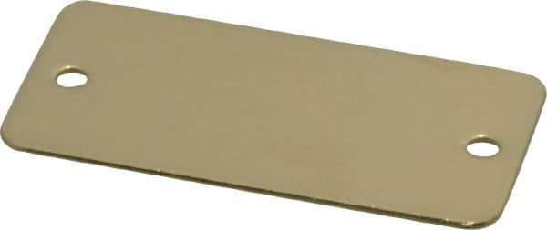 C.H. Hanson - 2 Inch Wide, Style 2, Brass Blank Metal Plate - 1 Inch High, 25 Pieces - Apex Tool & Supply