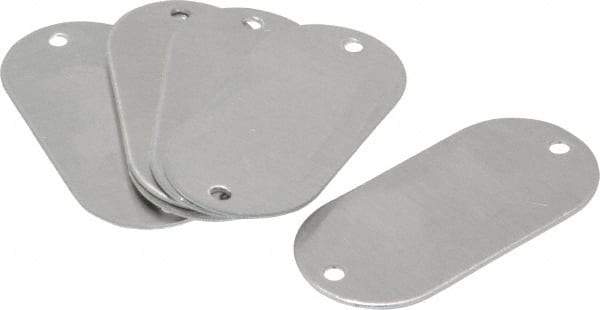 C.H. Hanson - 2-1/8 Inch Wide, Style 1, Aluminum Blank Metal Plate - 1 Inch High, 50 Pieces - Apex Tool & Supply