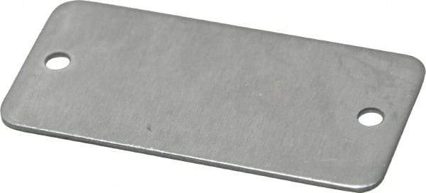C.H. Hanson - 2 Inch Wide, Style 2, Aluminum Blank Metal Plate - 1 Inch High, 50 Pieces - Apex Tool & Supply