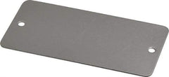 C.H. Hanson - 3 Inch Wide, Style 2, Stainless Steel Blank Metal Plate - 1-1/2 Inch High, 10 Pieces - Apex Tool & Supply