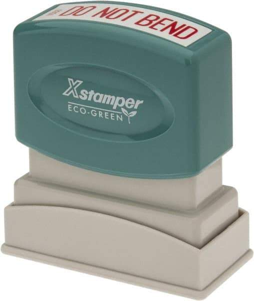 Value Collection - Do Not Bend, Red Pre-Inked Stamp - 1/2 Inch Wide x 1-5/8 Inch Long - Apex Tool & Supply