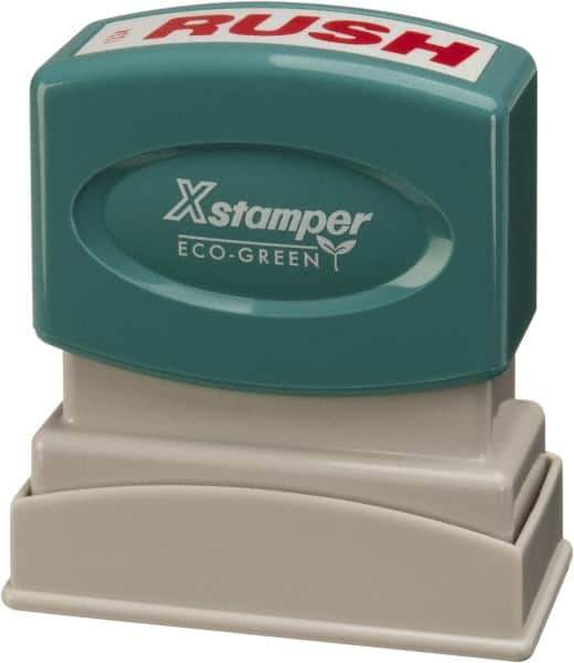 Value Collection - Rush, Red Pre-Inked Stamp - 1/2 Inch Wide x 1-5/8 Inch Long - Apex Tool & Supply