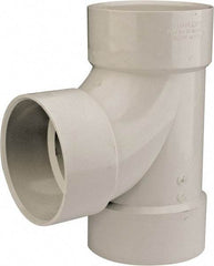 B&K Mueller - 6", PVC Drain, Waste & Vent Pipe Sanitary Tee - Hub x Hub x Hub - Apex Tool & Supply
