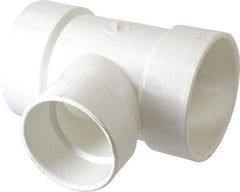 B&K Mueller - 4 x 4 x 3", PVC Drain, Waste & Vent Pipe Reducing Sanitary Tee - Hub x Hub x Hub - Apex Tool & Supply