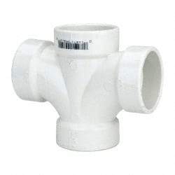 B&K Mueller - 1-1/2", PVC Drain, Waste & Vent Pipe Sanitary Cross - All Hub - Apex Tool & Supply